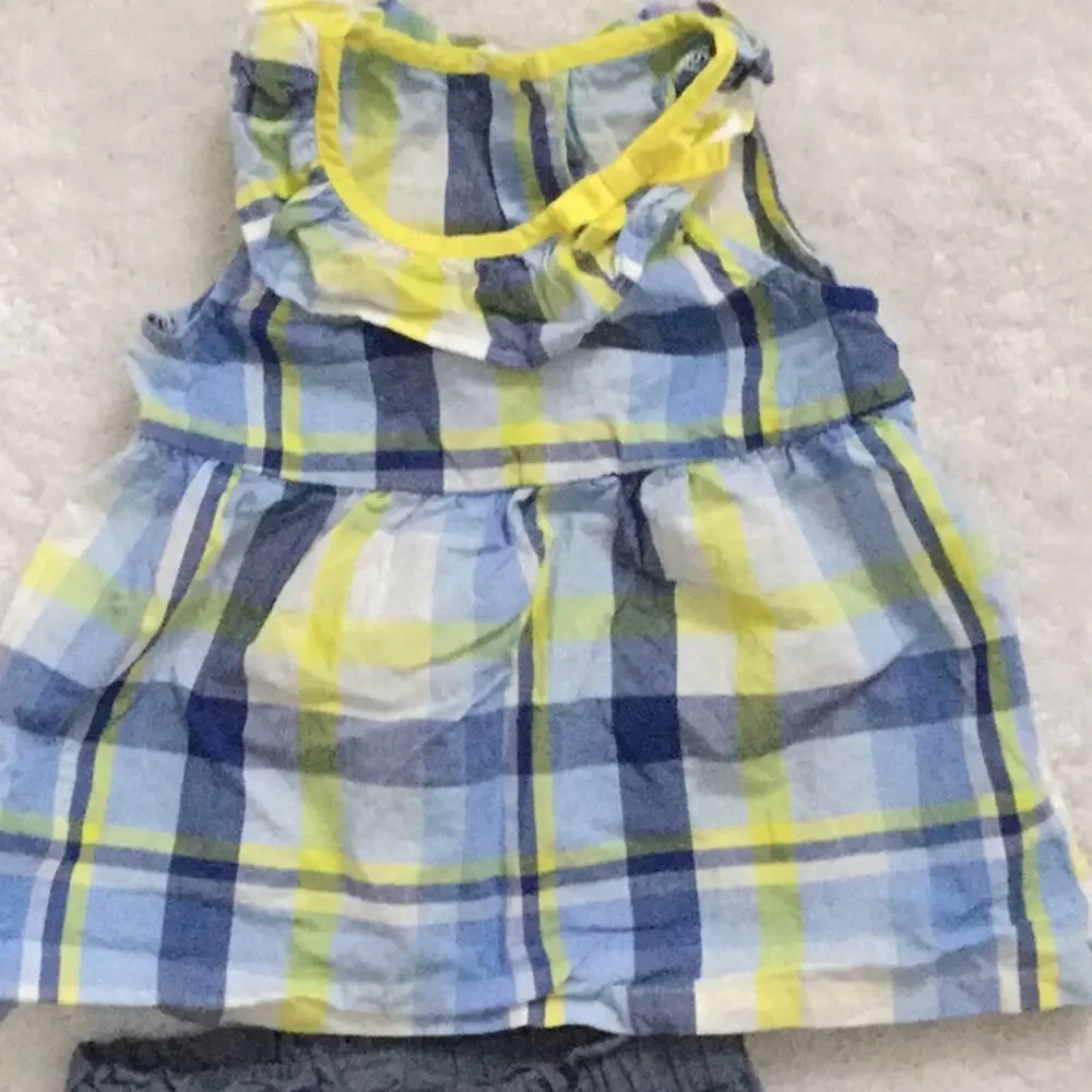 Gymboree shorts top blue yellow worn 1x HOST PICK!